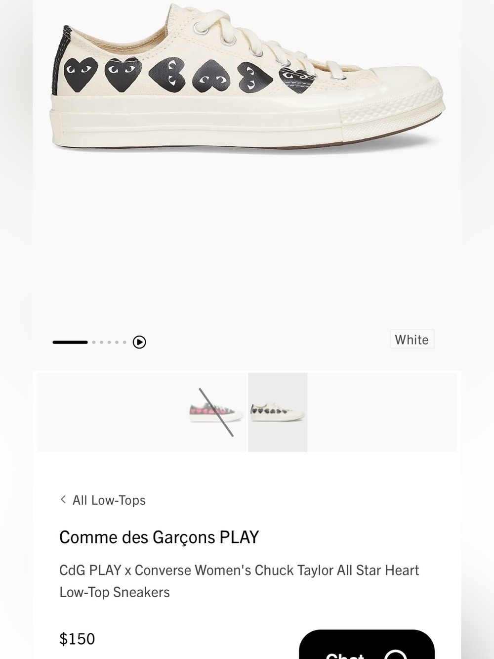 Comme des Garçons PLAY x Converse Chuck Taylor All Star Hearts 10